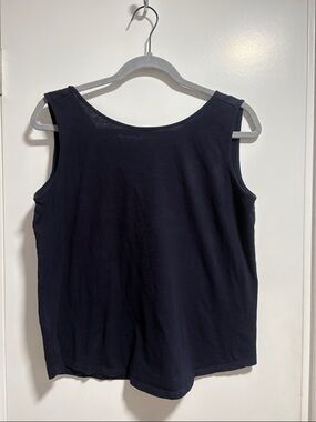 LOFT Vintage Soft Women's Navy Tank Top - Medium, tie in back